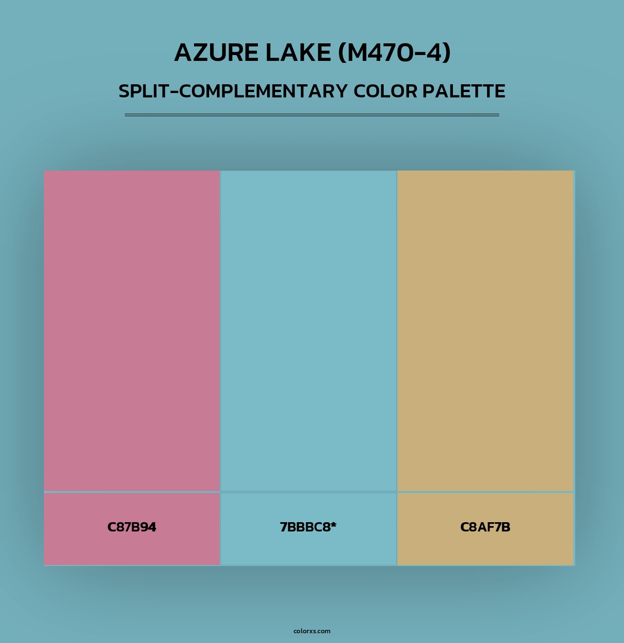 Azure Lake (M470-4) - Split-Complementary Color Palette
