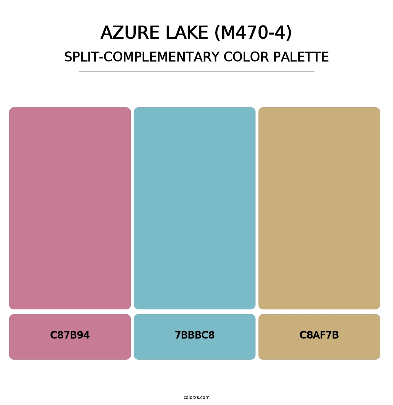 Azure Lake (M470-4) - Split-Complementary Color Palette