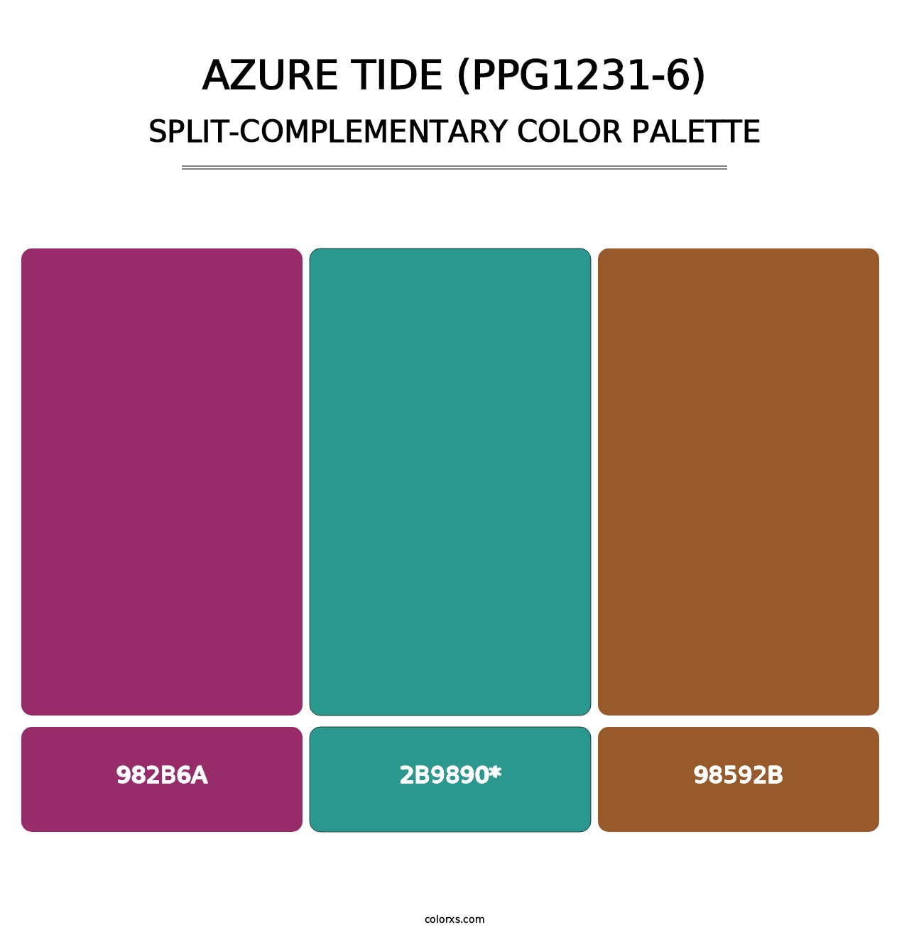 Azure Tide (PPG1231-6) - Split-Complementary Color Palette