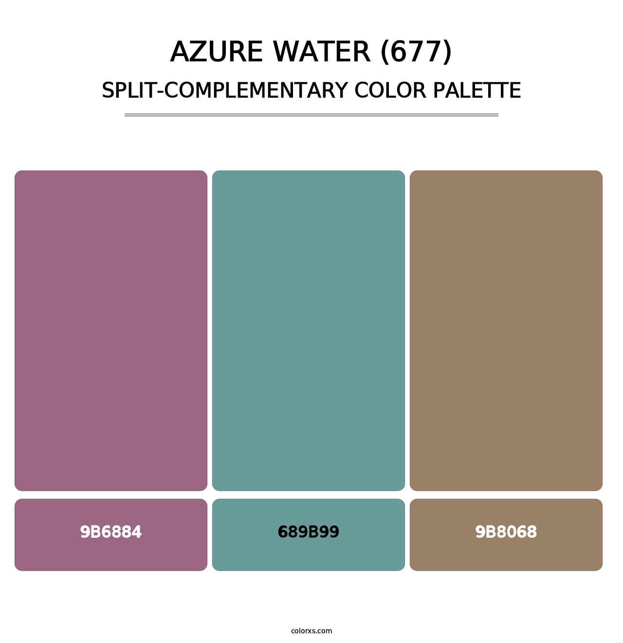 Azure Water (677) - Split-Complementary Color Palette