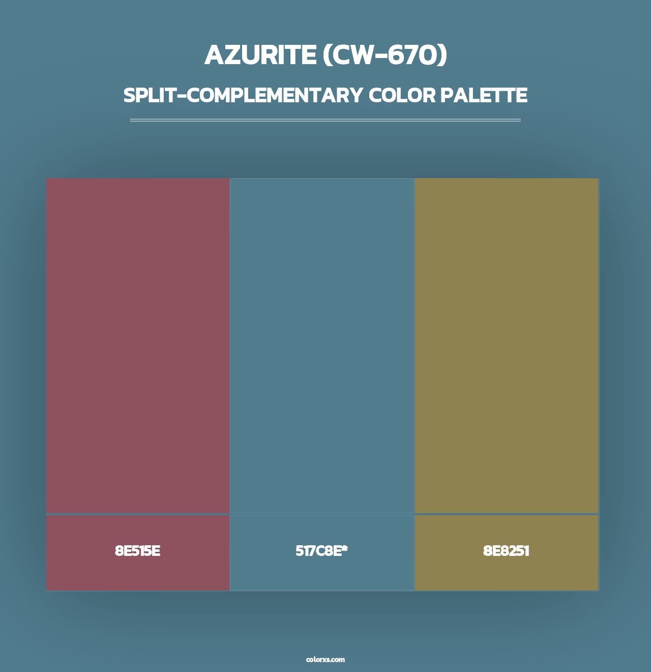 Azurite (CW-670) - Split-Complementary Color Palette