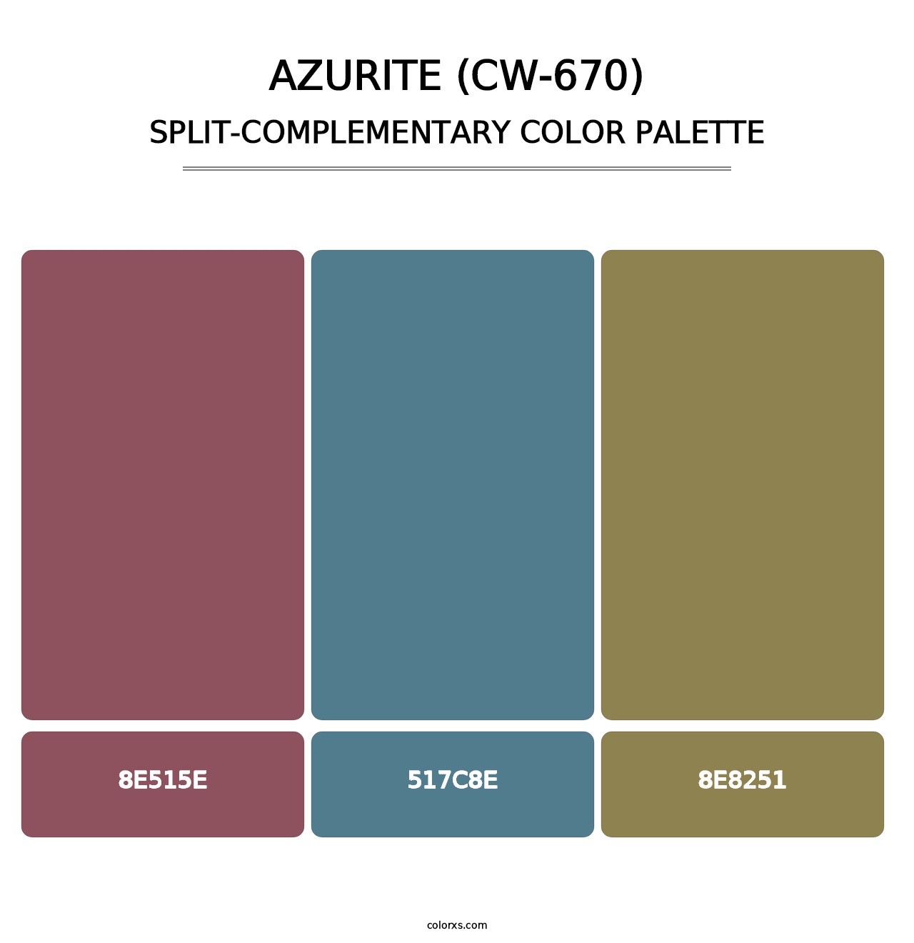 Azurite (CW-670) - Split-Complementary Color Palette