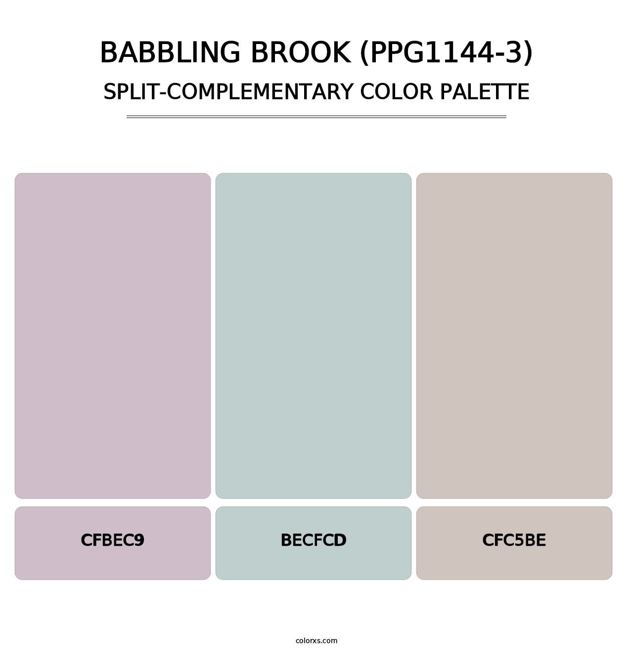 Babbling Brook (PPG1144-3) - Split-Complementary Color Palette
