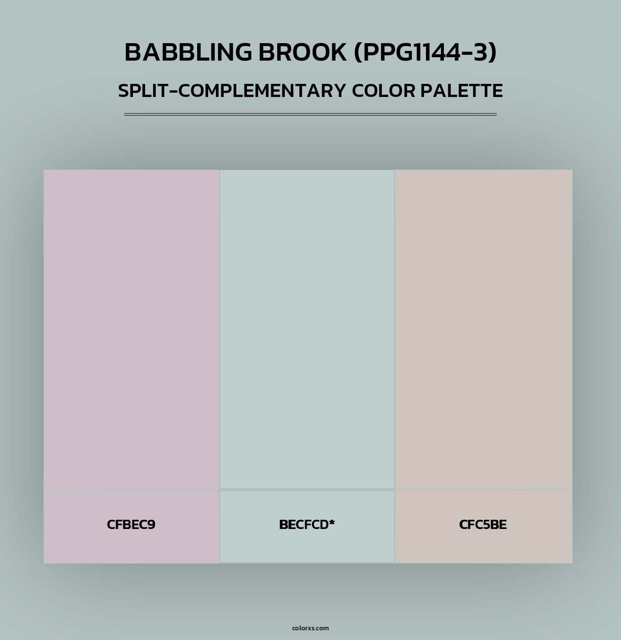 Babbling Brook (PPG1144-3) - Split-Complementary Color Palette