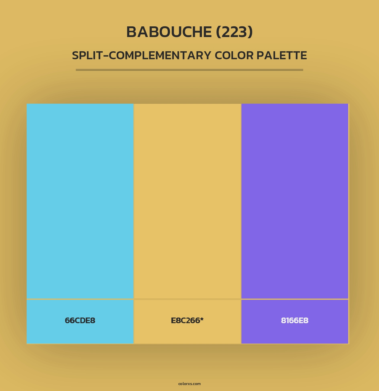 Babouche (223) - Split-Complementary Color Palette