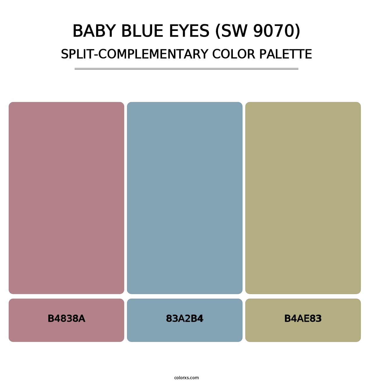 Baby Blue Eyes (SW 9070) - Split-Complementary Color Palette