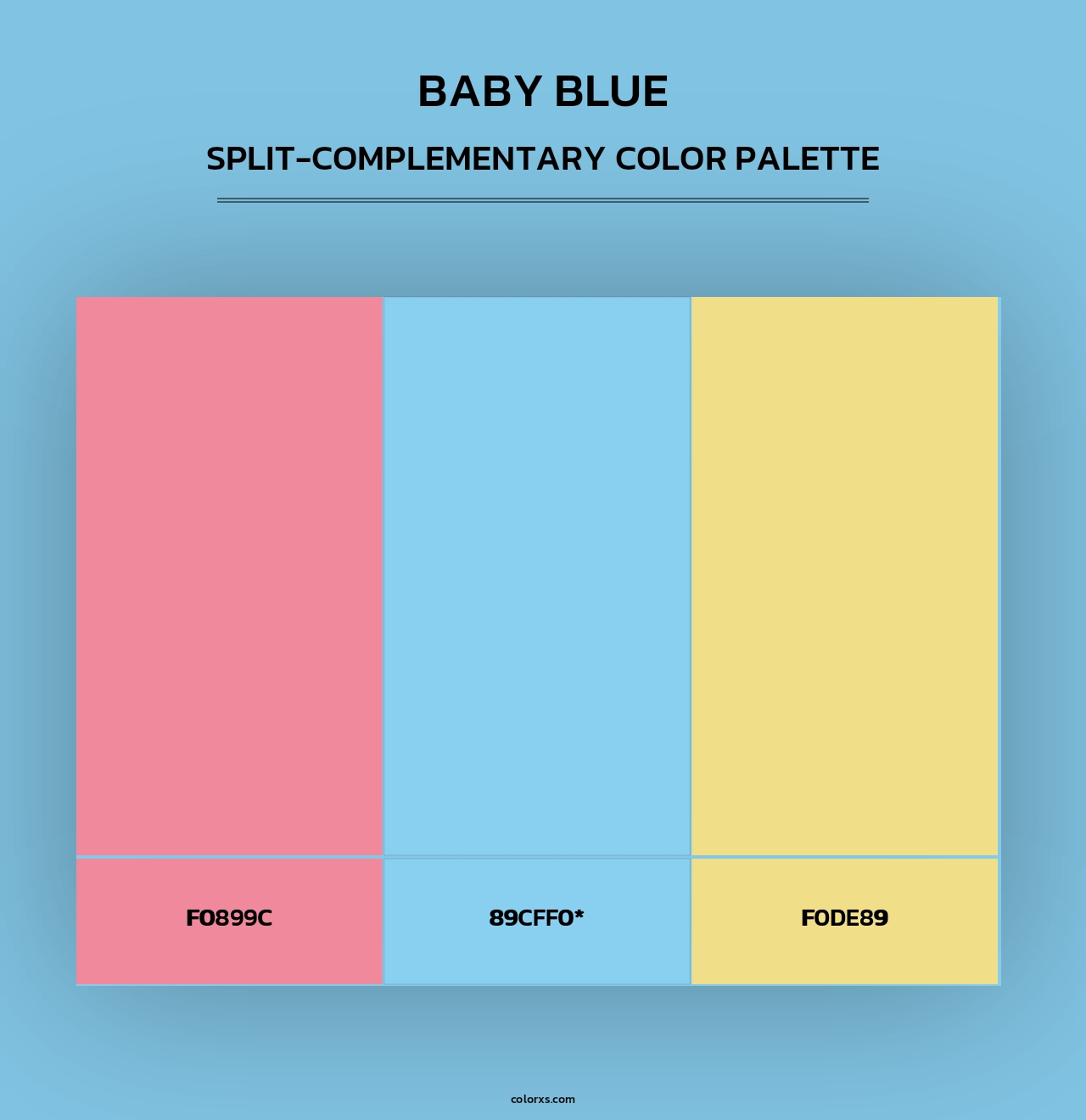 Baby Blue - Split-Complementary Color Palette