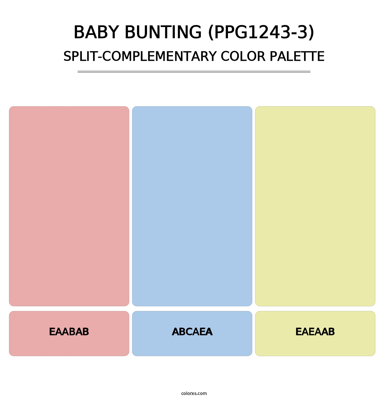 Baby Bunting (PPG1243-3) - Split-Complementary Color Palette