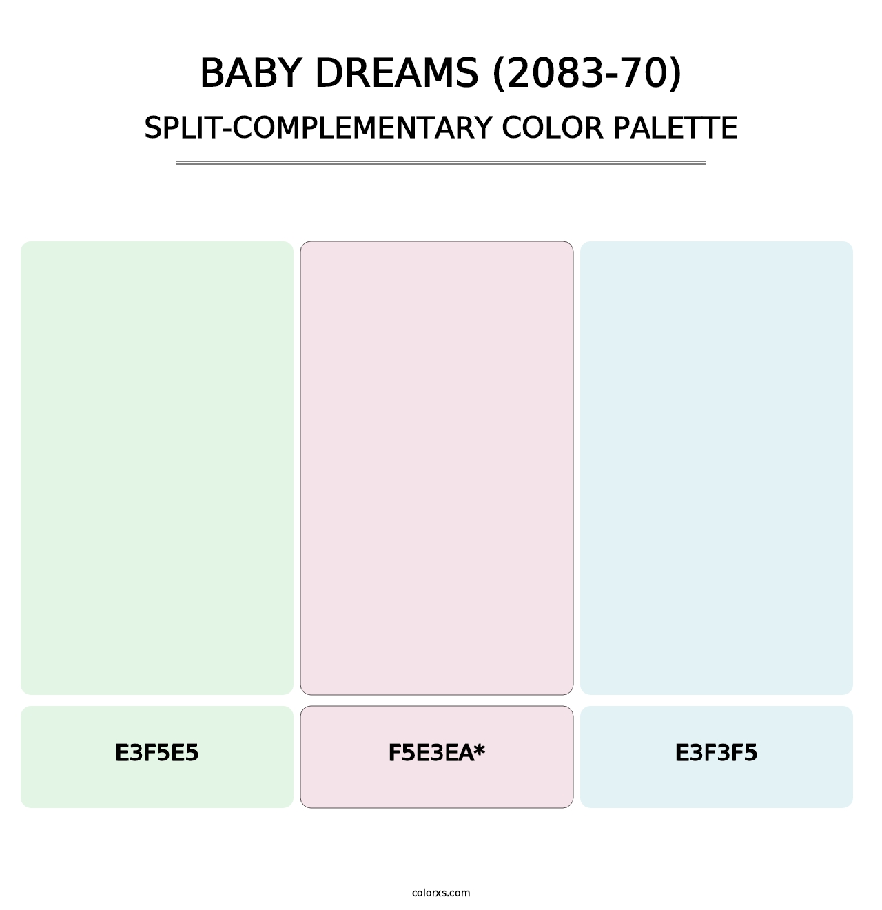 Baby Dreams (2083-70) - Split-Complementary Color Palette