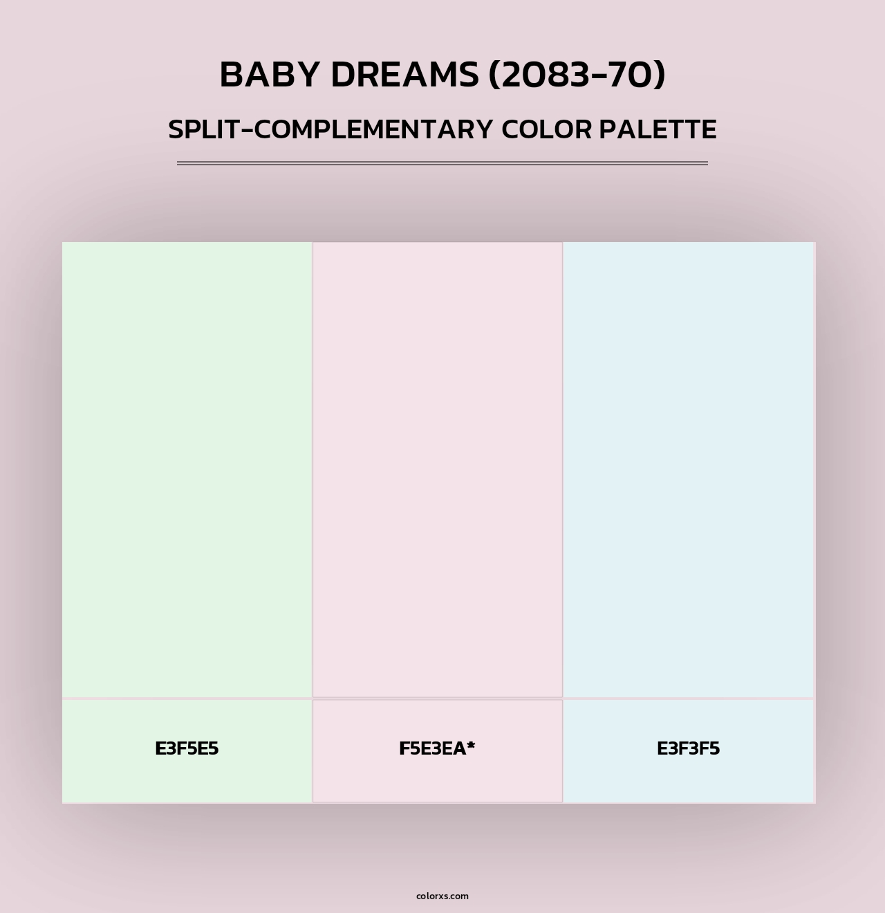 Baby Dreams (2083-70) - Split-Complementary Color Palette