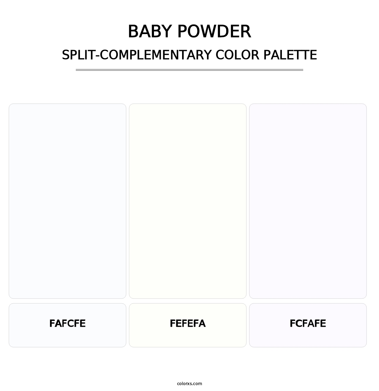 Baby Powder - Split-Complementary Color Palette