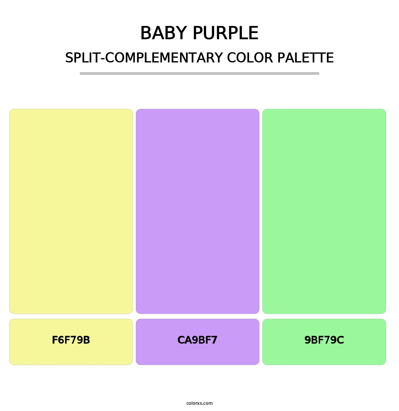 Baby Purple - Split-Complementary Color Palette