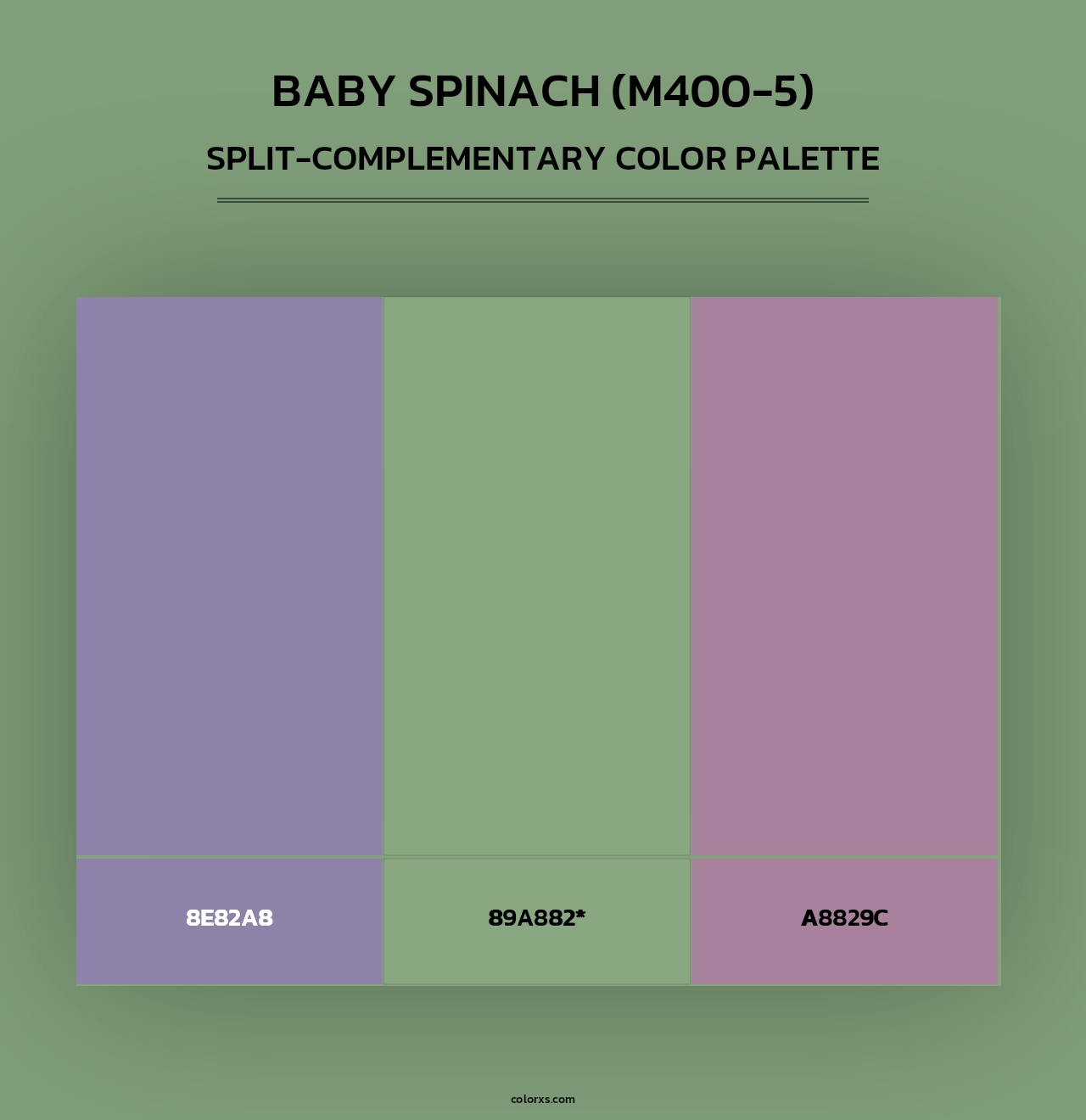 Baby Spinach (M400-5) - Split-Complementary Color Palette