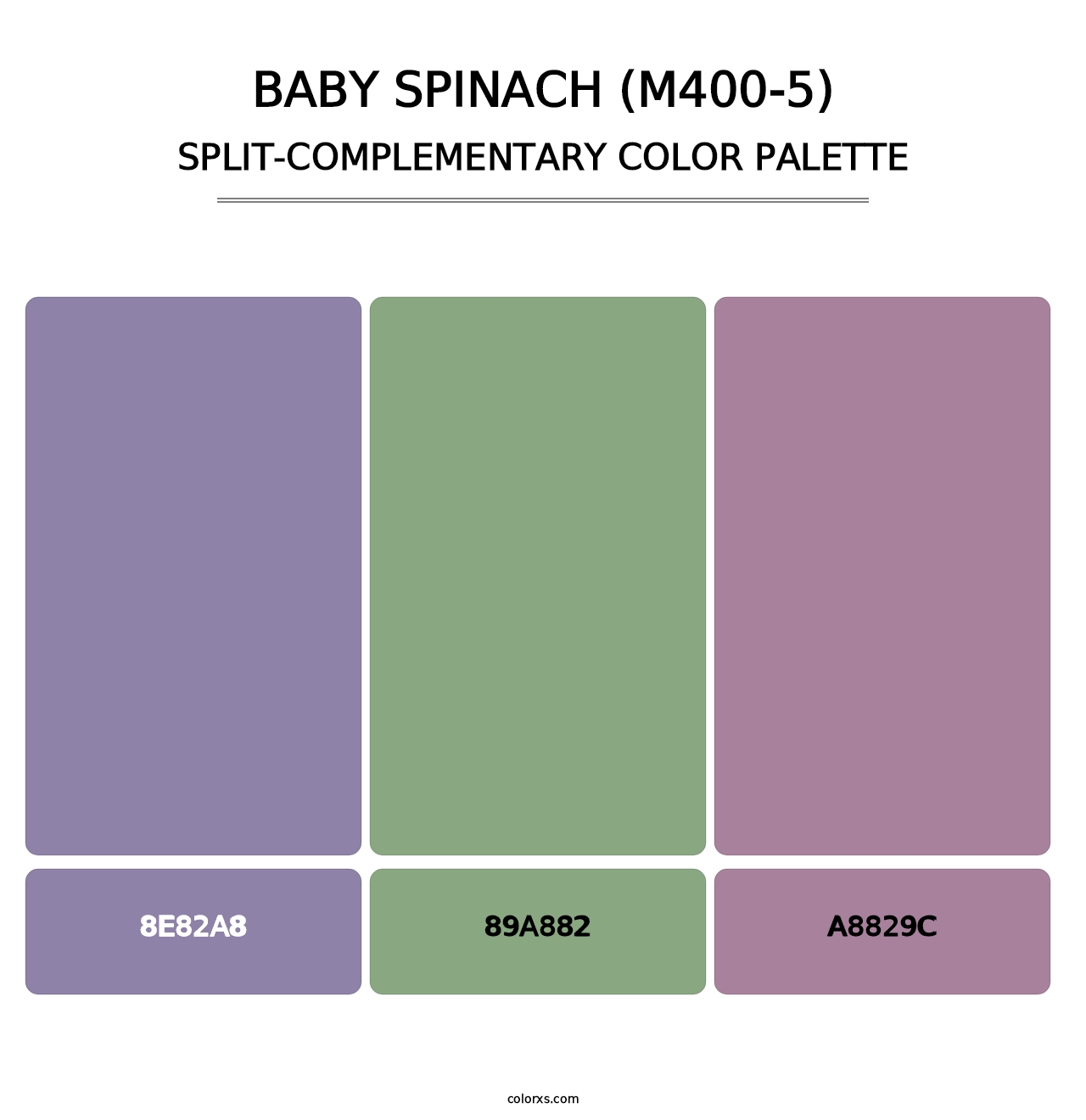Baby Spinach (M400-5) - Split-Complementary Color Palette