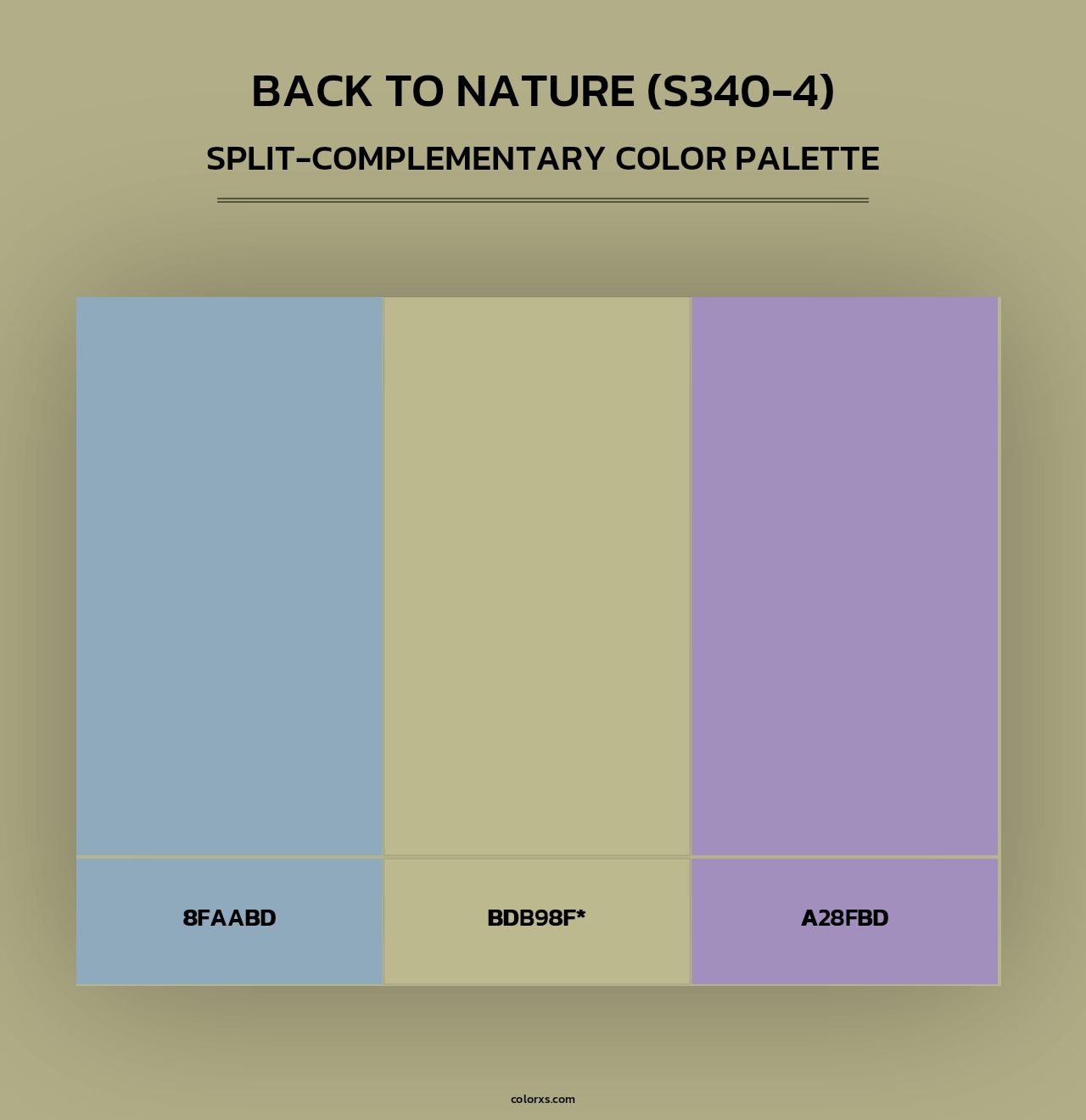 Back To Nature (S340-4) - Split-Complementary Color Palette