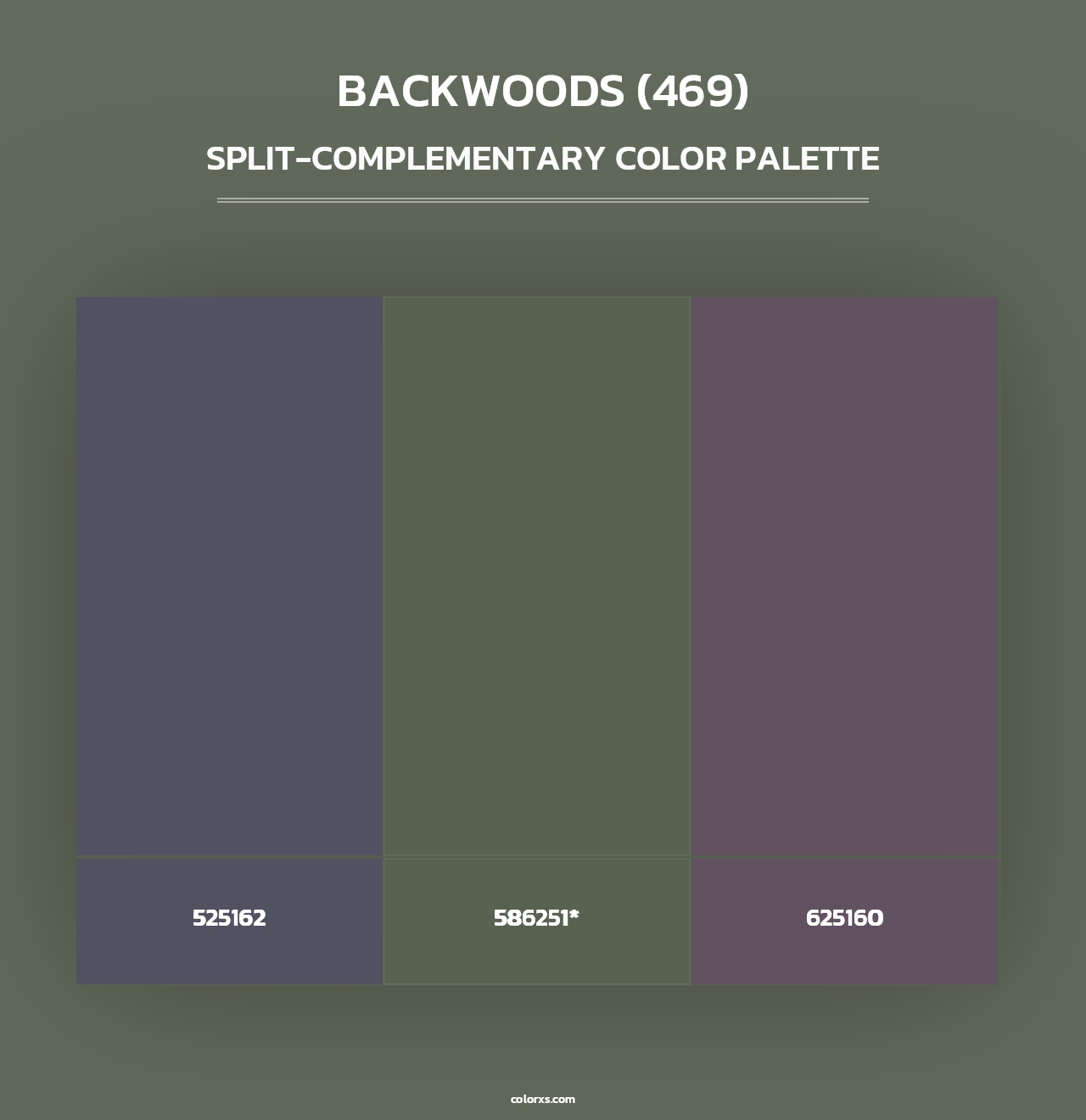 Backwoods (469) - Split-Complementary Color Palette