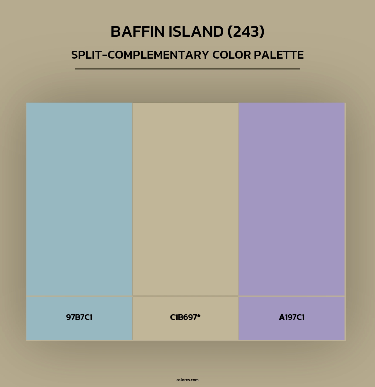 Baffin Island (243) - Split-Complementary Color Palette