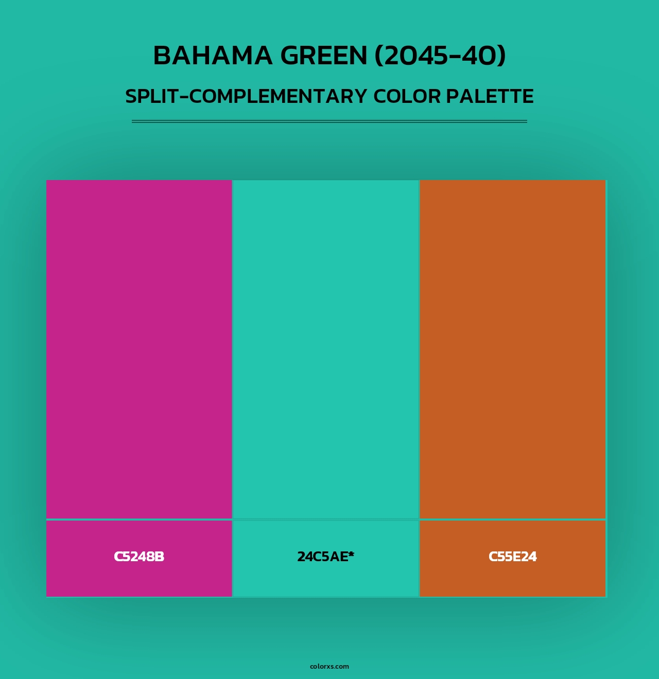Bahama Green (2045-40) - Split-Complementary Color Palette