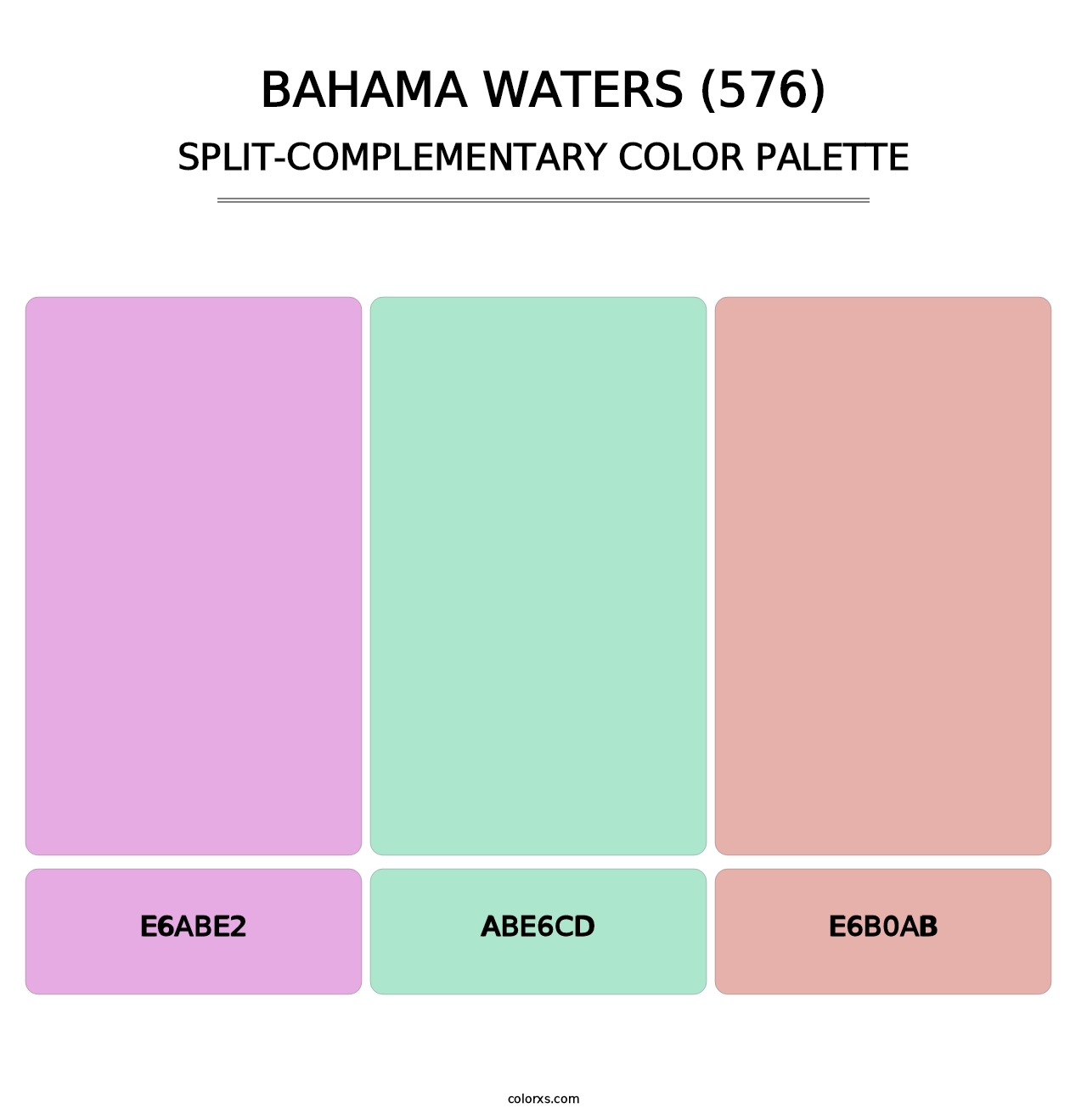 Bahama Waters (576) - Split-Complementary Color Palette