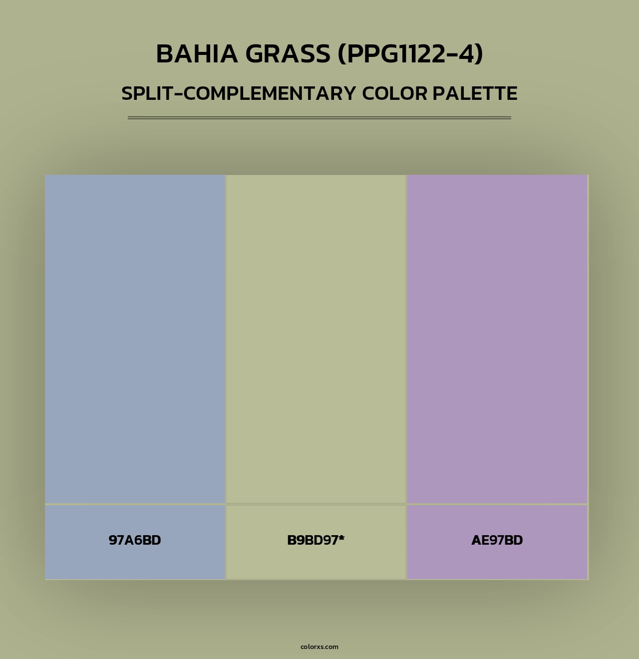 Bahia Grass (PPG1122-4) - Split-Complementary Color Palette
