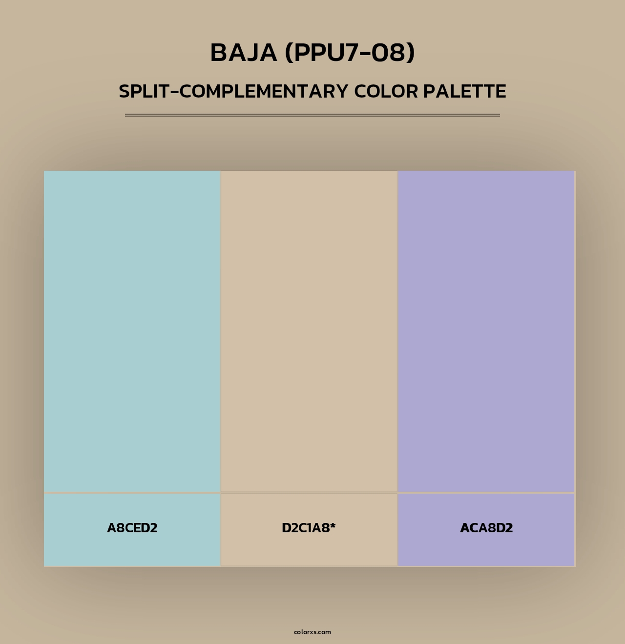 Baja (PPU7-08) - Split-Complementary Color Palette