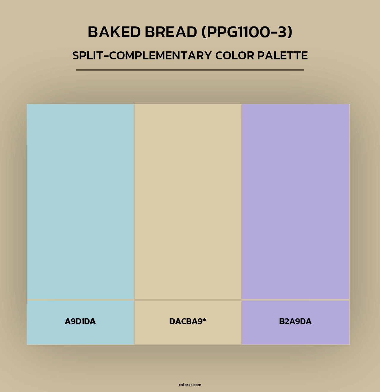 Baked Bread (PPG1100-3) - Split-Complementary Color Palette