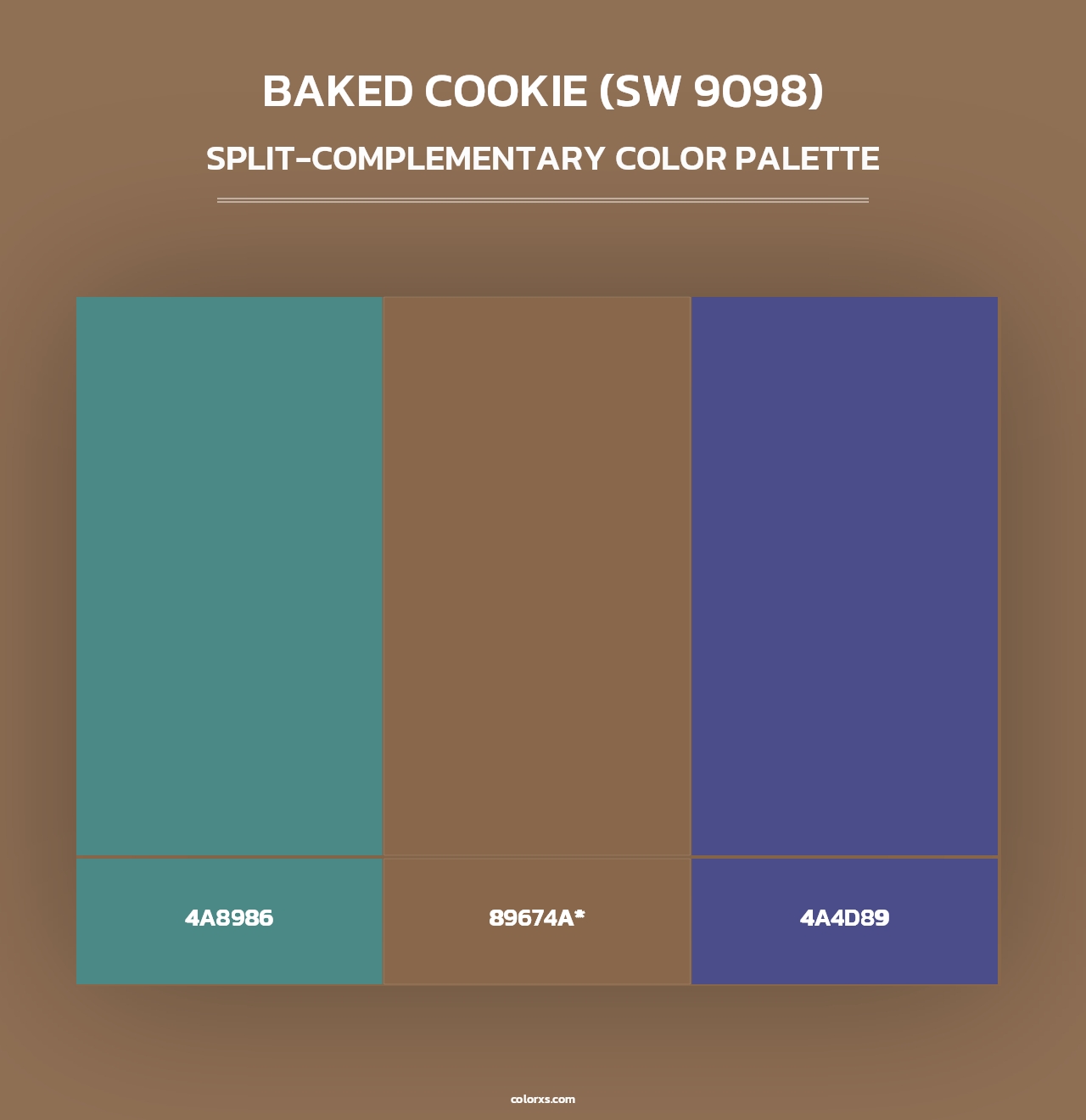 Baked Cookie (SW 9098) - Split-Complementary Color Palette