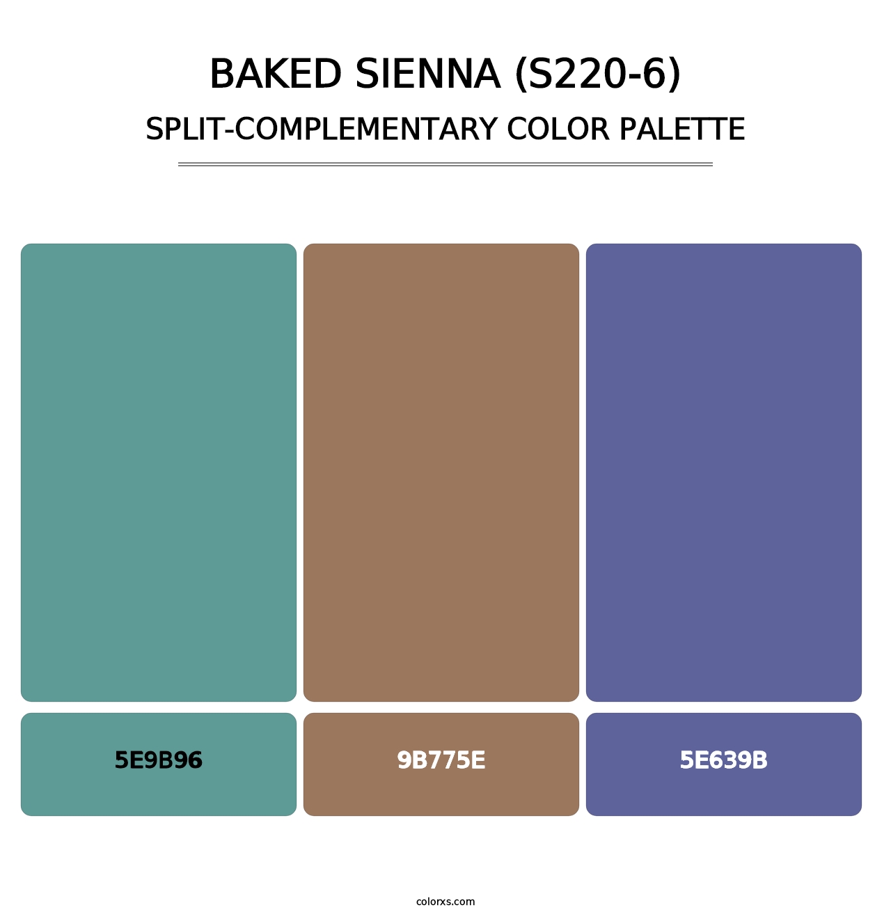 Baked Sienna (S220-6) - Split-Complementary Color Palette