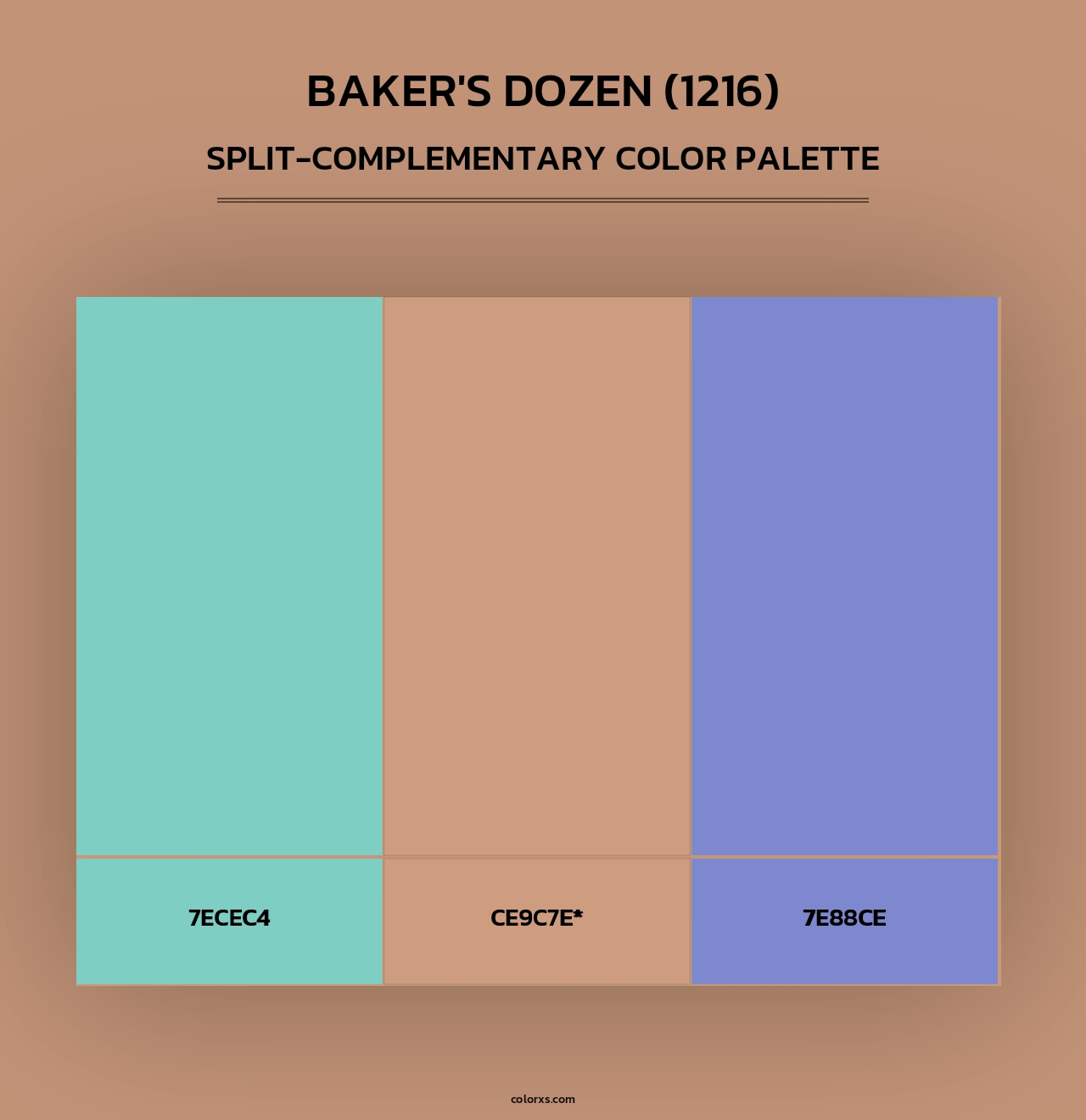 Baker's Dozen (1216) - Split-Complementary Color Palette