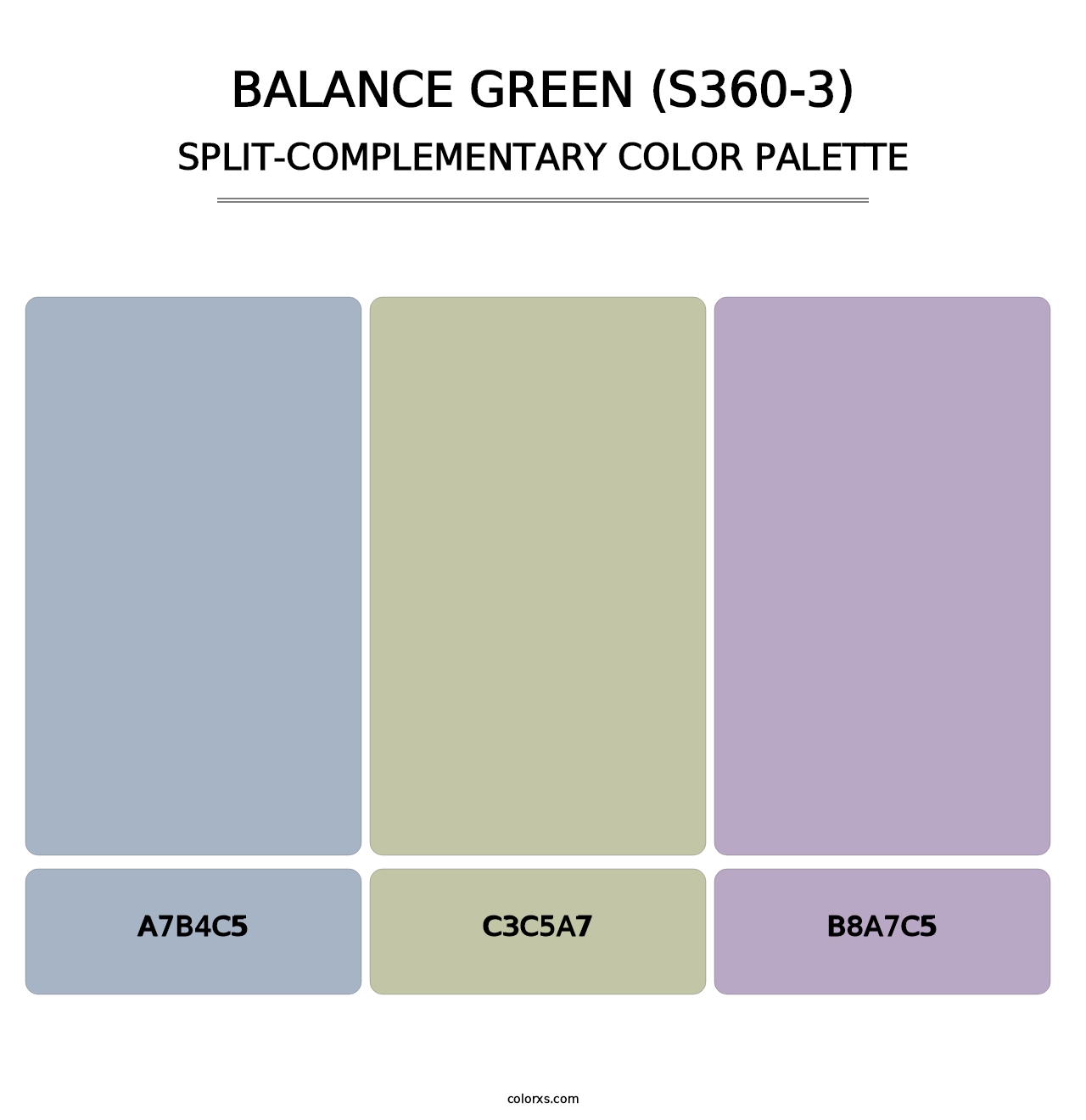 Balance Green (S360-3) - Split-Complementary Color Palette