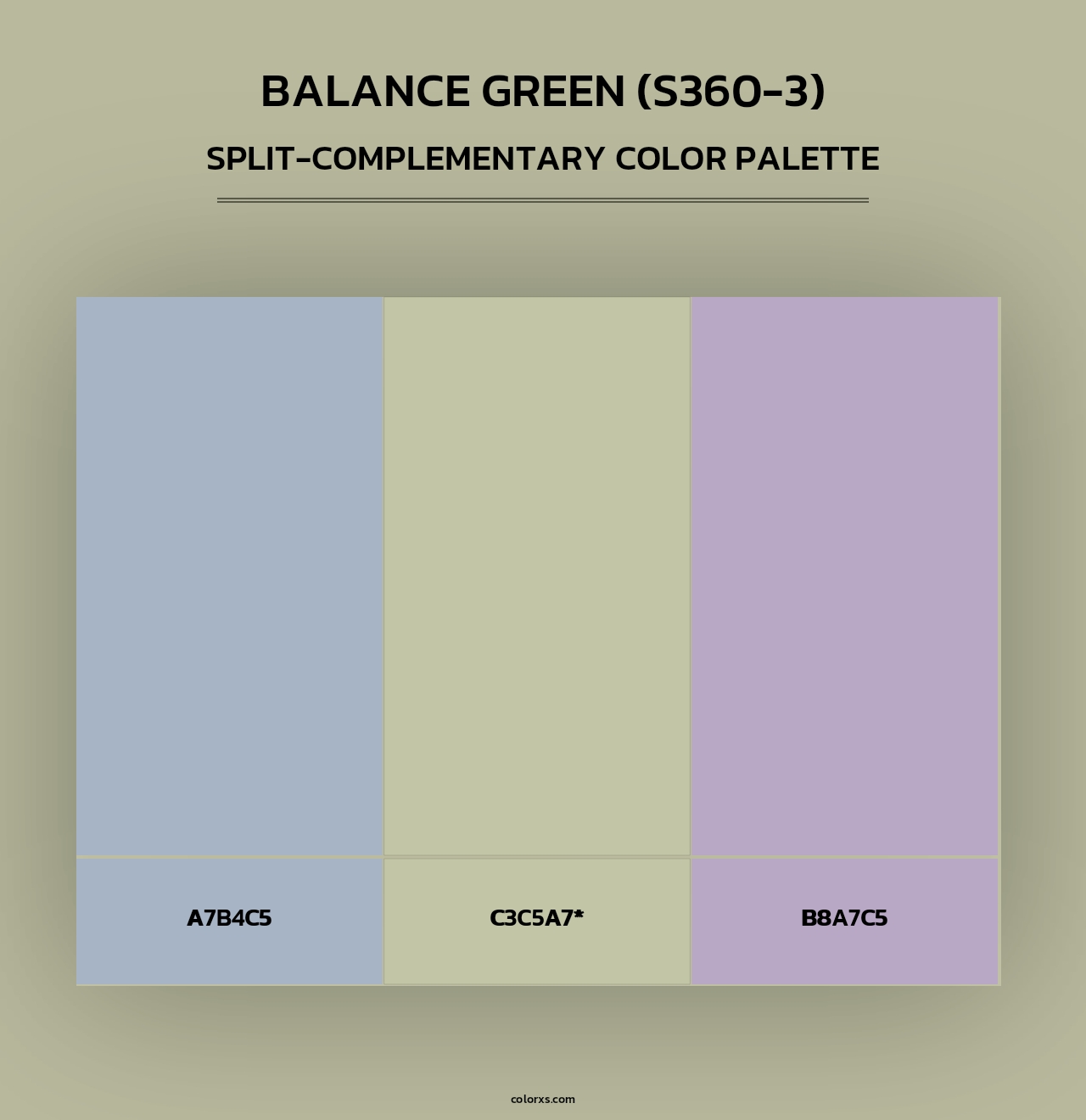 Balance Green (S360-3) - Split-Complementary Color Palette