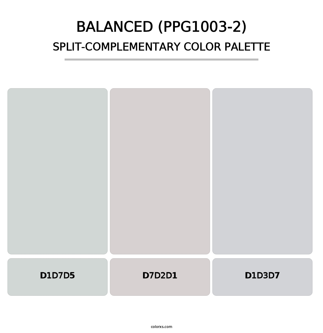 Balanced (PPG1003-2) - Split-Complementary Color Palette