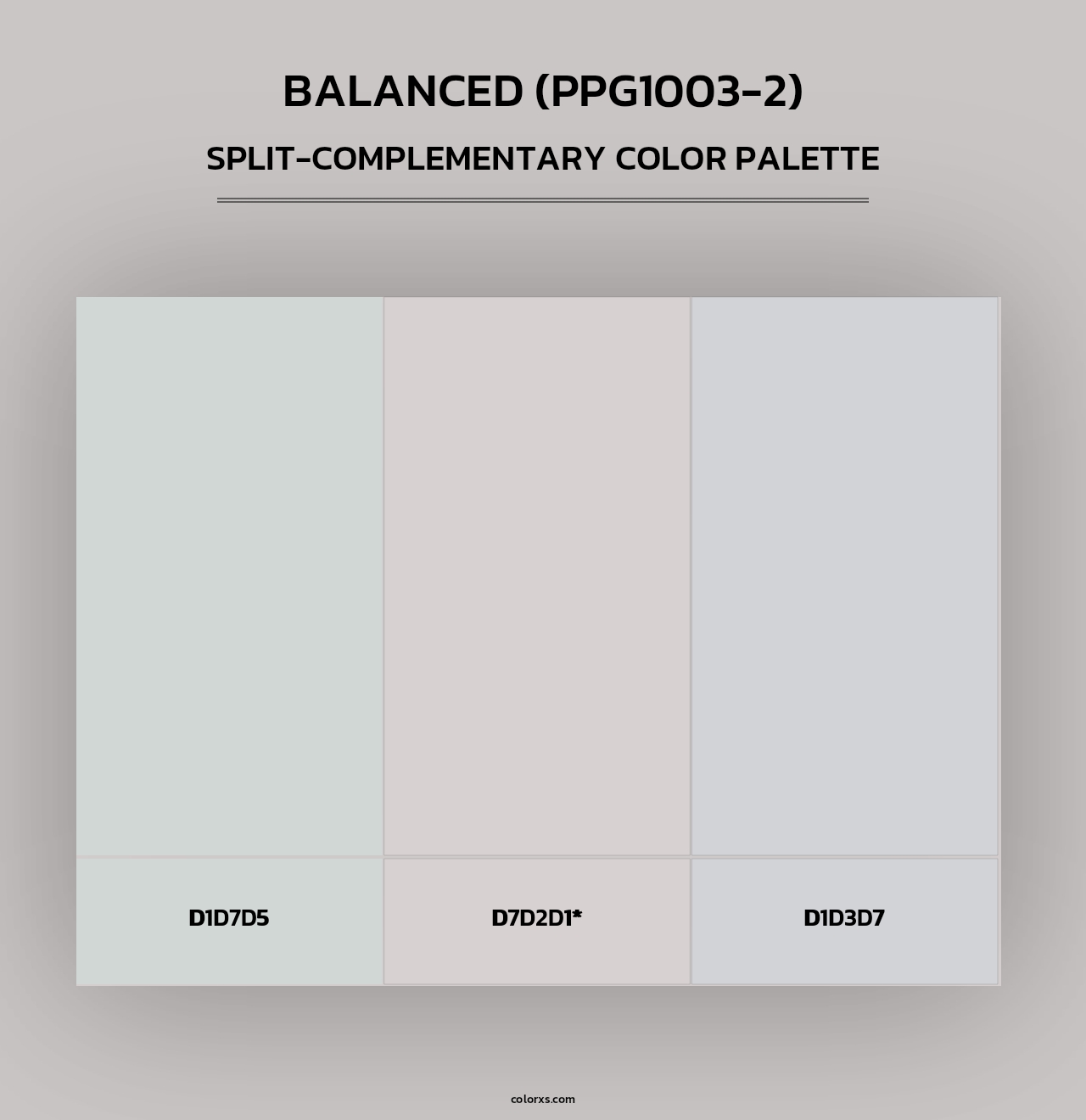 Balanced (PPG1003-2) - Split-Complementary Color Palette