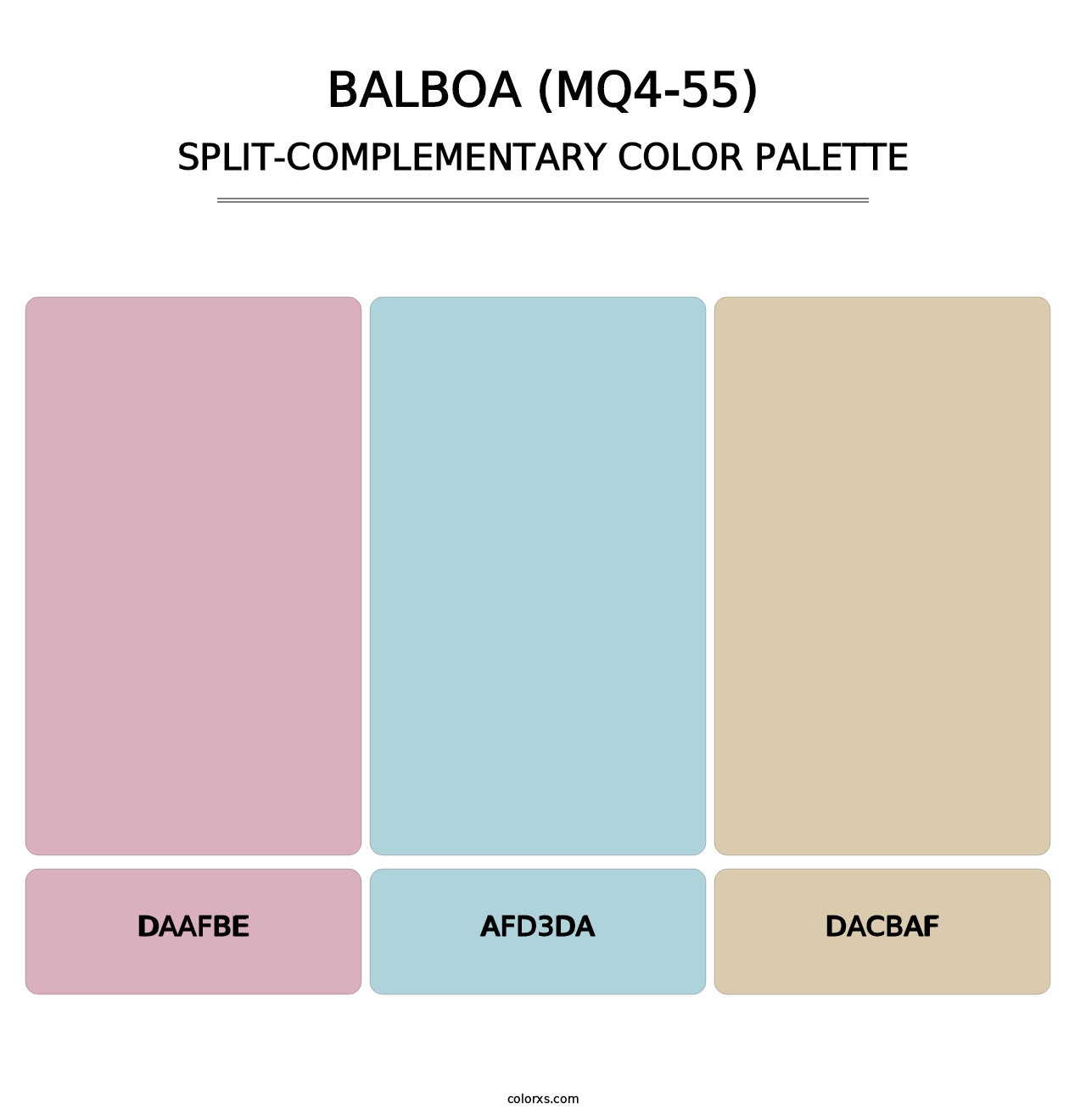 Balboa (MQ4-55) - Split-Complementary Color Palette