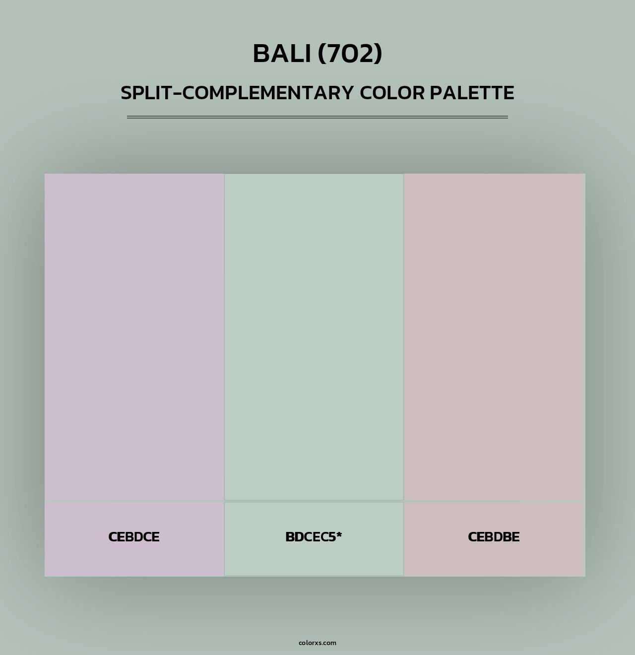 Bali (702) - Split-Complementary Color Palette