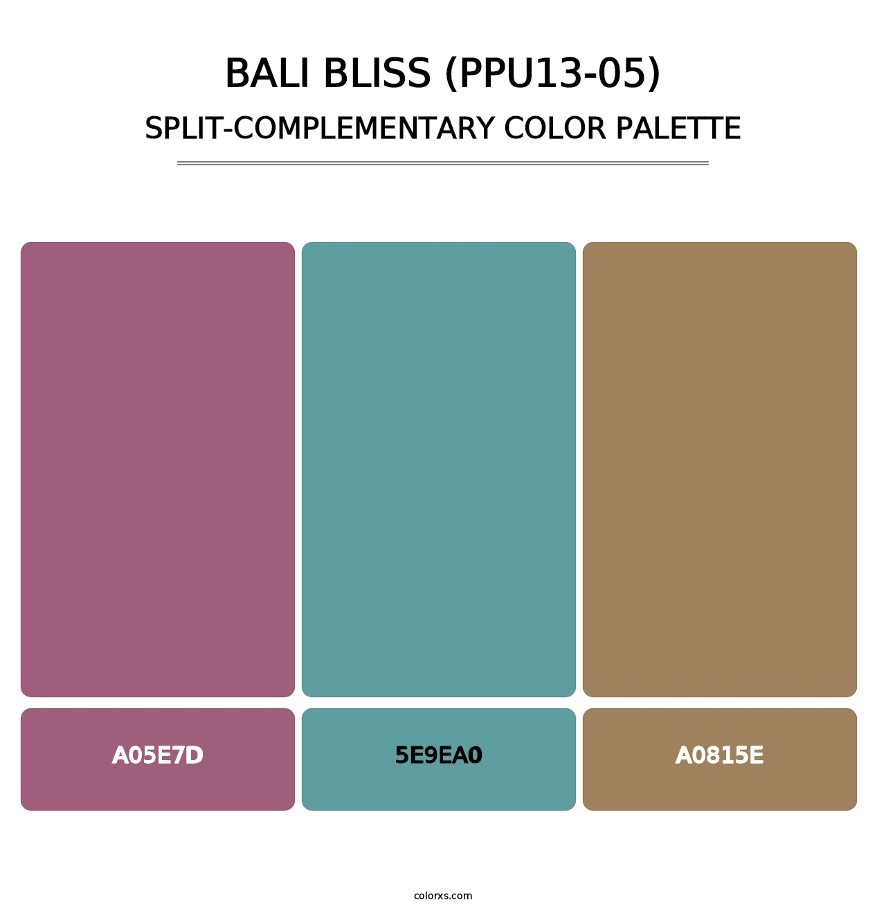 Bali Bliss (PPU13-05) - Split-Complementary Color Palette