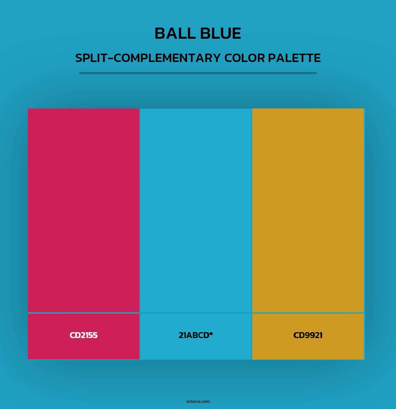 Ball Blue - Split-Complementary Color Palette