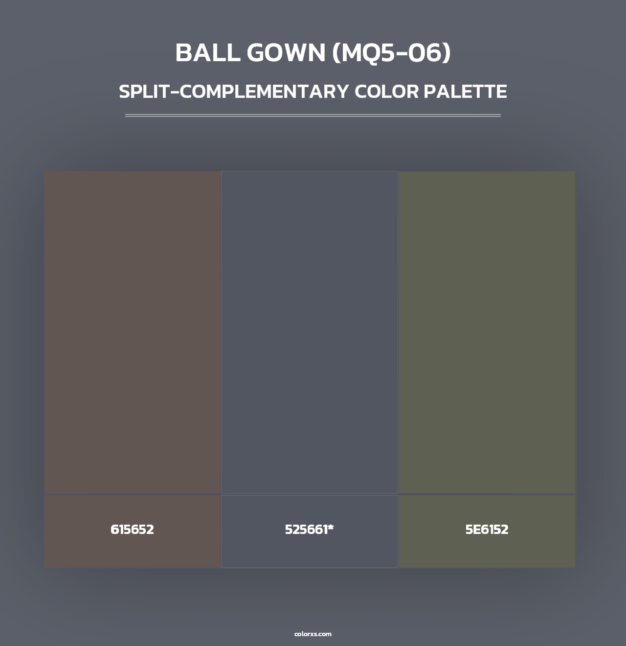 Ball Gown (MQ5-06) - Split-Complementary Color Palette