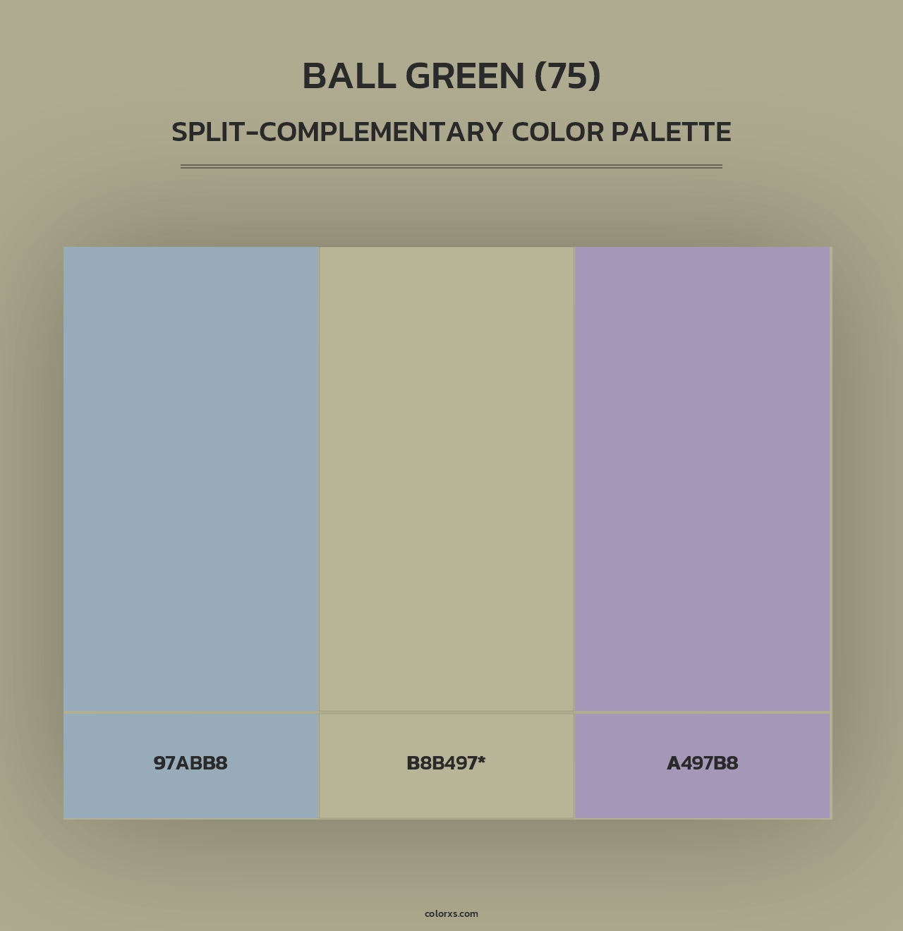 Ball Green (75) - Split-Complementary Color Palette