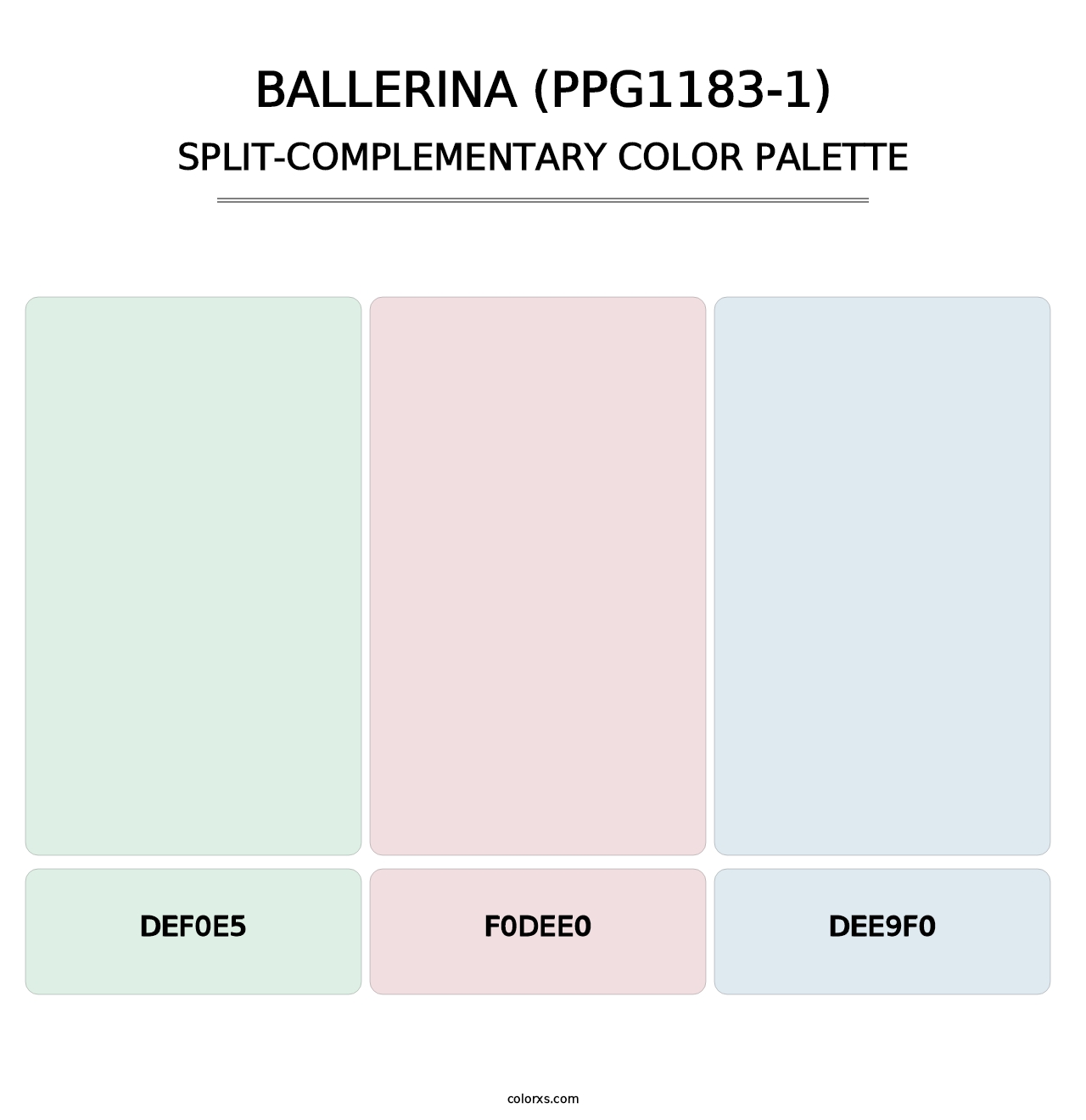 Ballerina (PPG1183-1) - Split-Complementary Color Palette