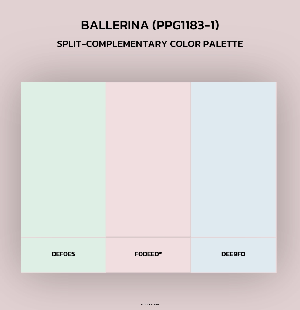 Ballerina (PPG1183-1) - Split-Complementary Color Palette