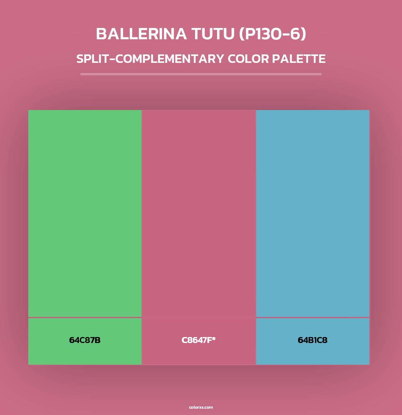 Ballerina Tutu (P130-6) - Split-Complementary Color Palette
