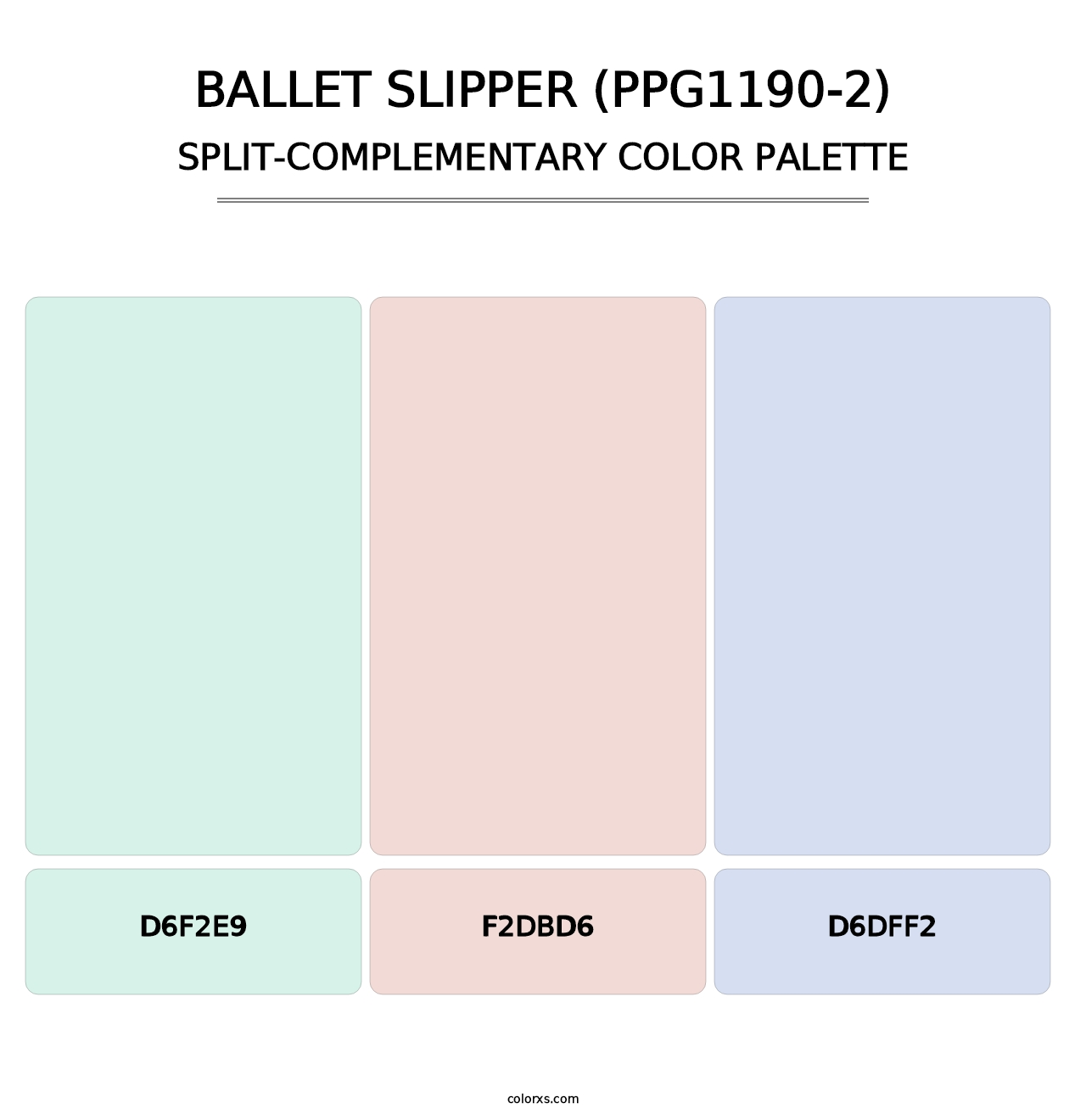 Ballet Slipper (PPG1190-2) - Split-Complementary Color Palette