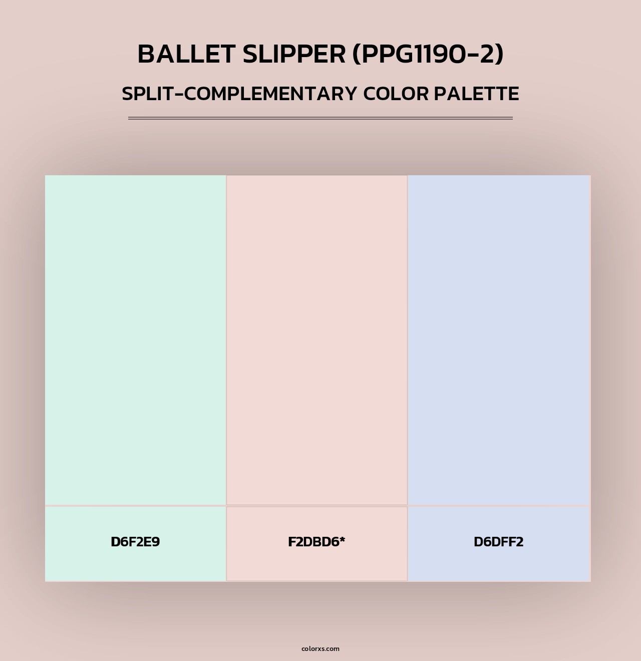 Ballet Slipper (PPG1190-2) - Split-Complementary Color Palette