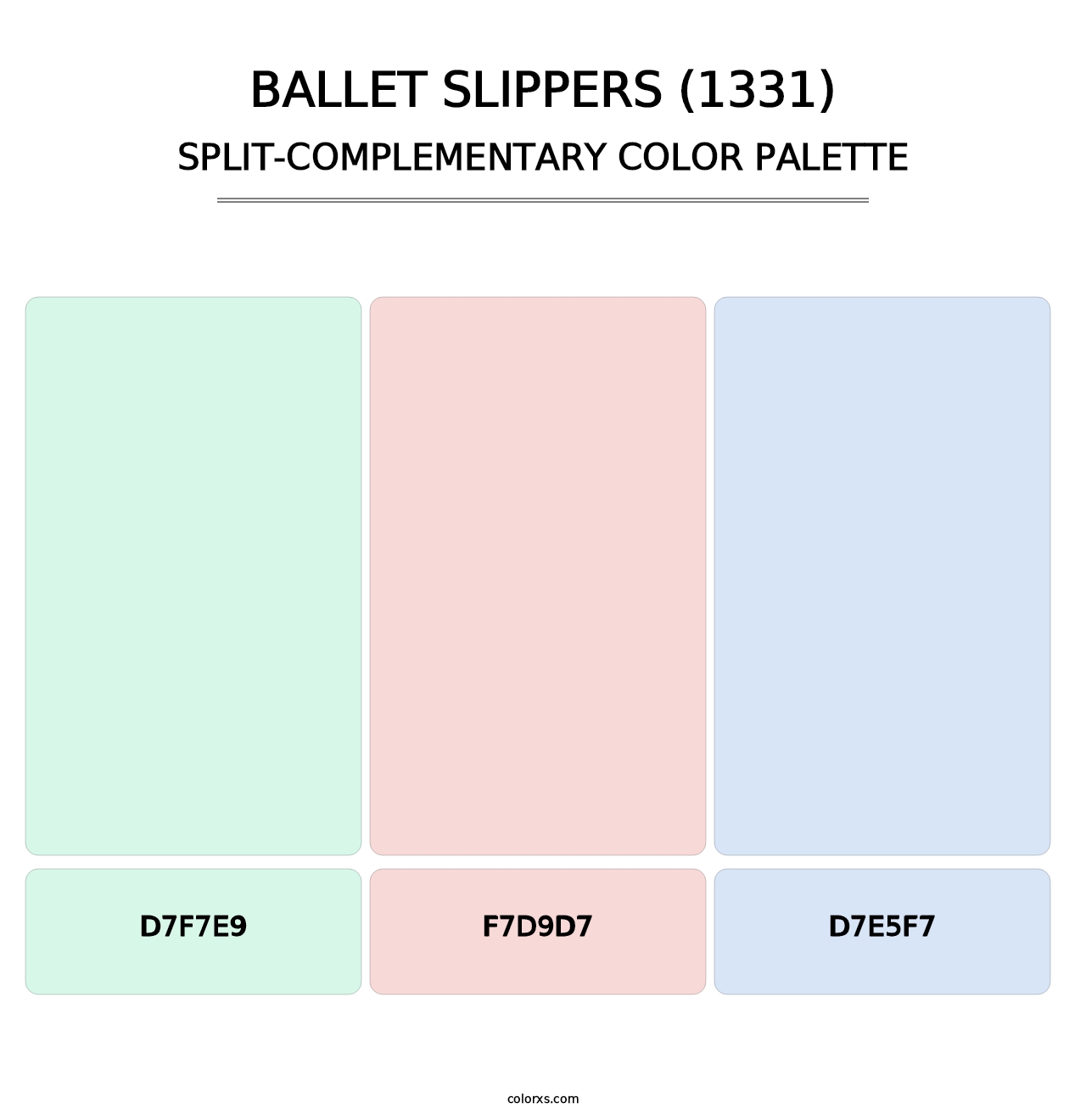 Ballet Slippers (1331) - Split-Complementary Color Palette