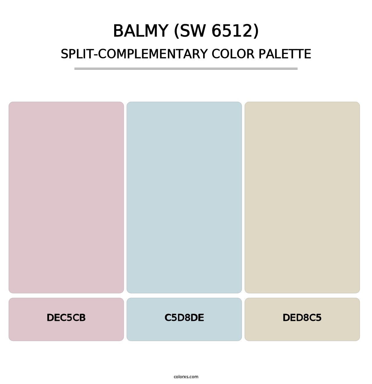Balmy (SW 6512) - Split-Complementary Color Palette