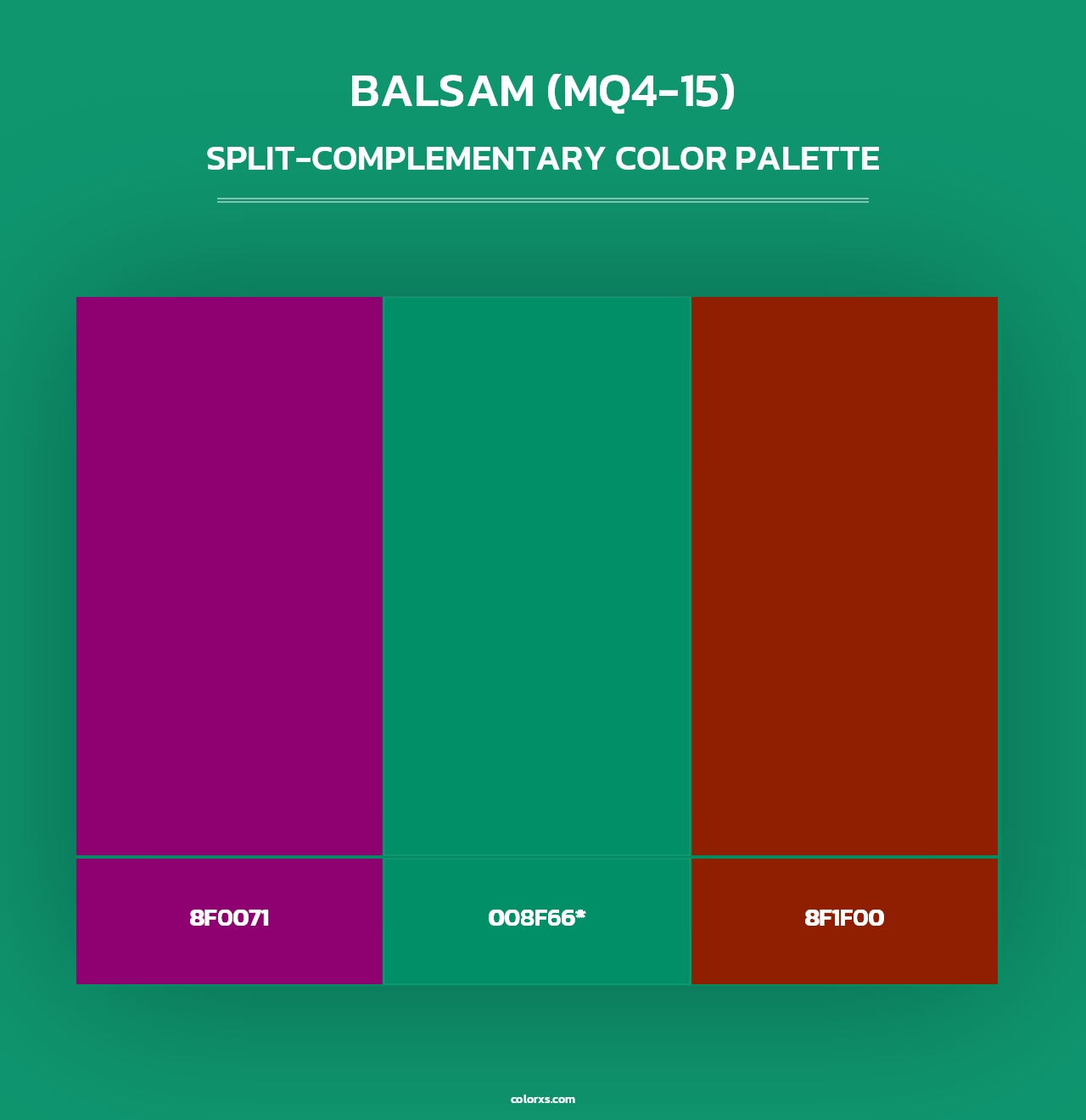 Balsam (MQ4-15) - Split-Complementary Color Palette