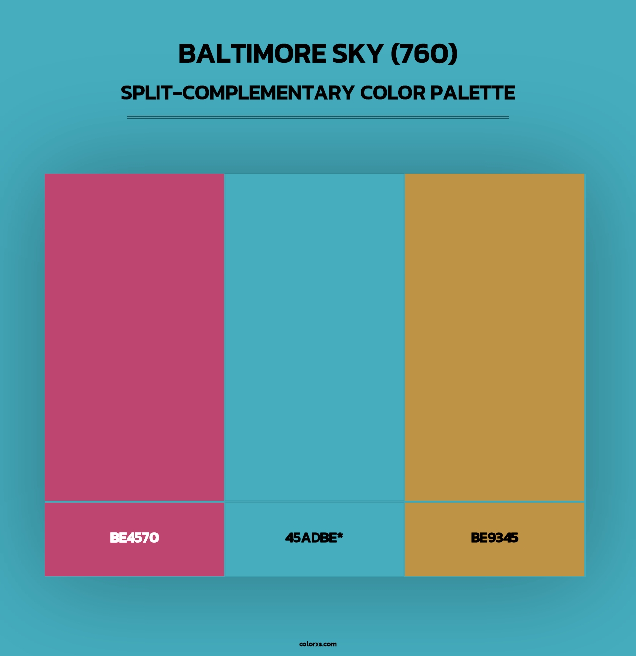 Baltimore Sky (760) - Split-Complementary Color Palette