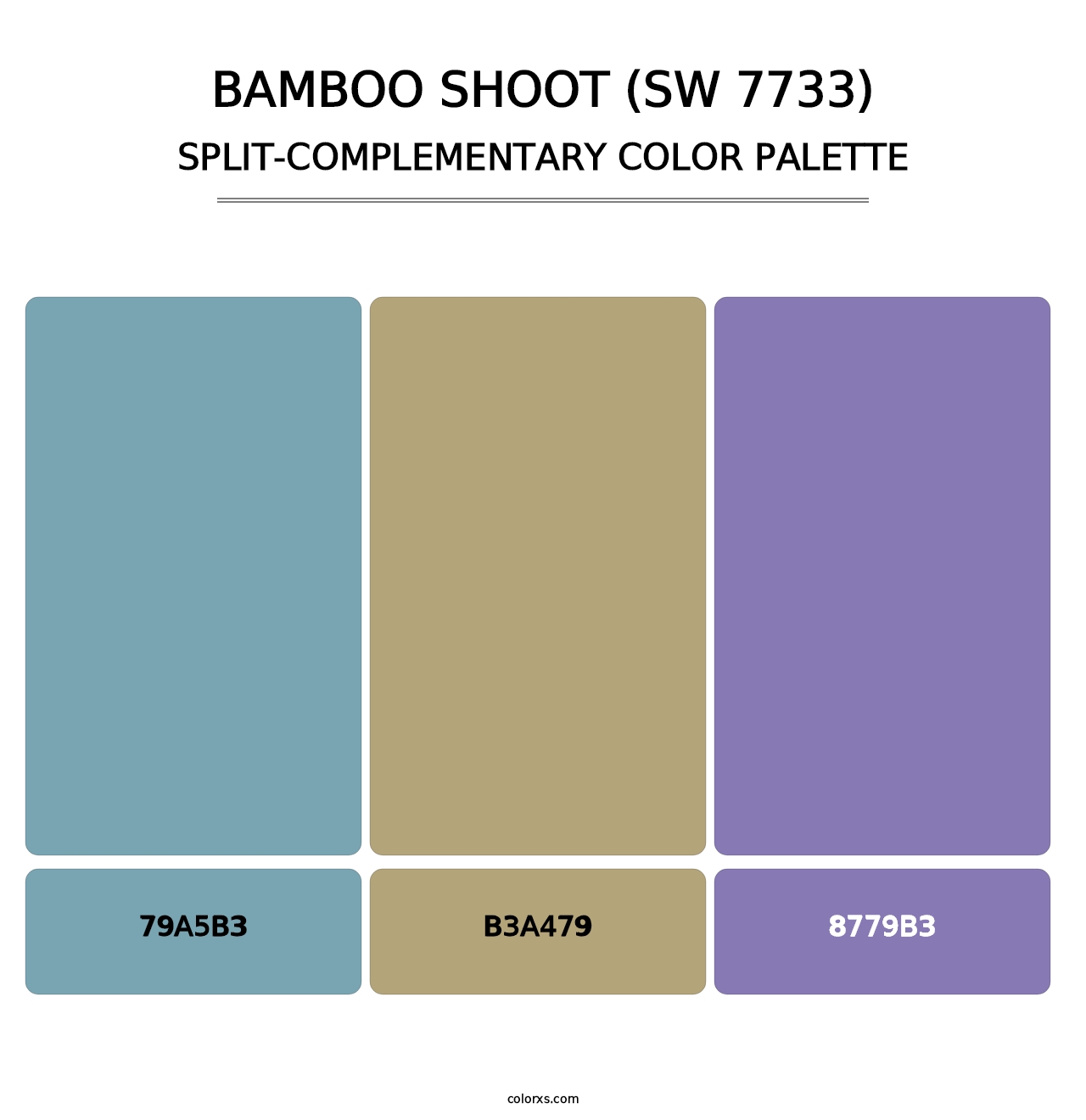 Bamboo Shoot (SW 7733) - Split-Complementary Color Palette