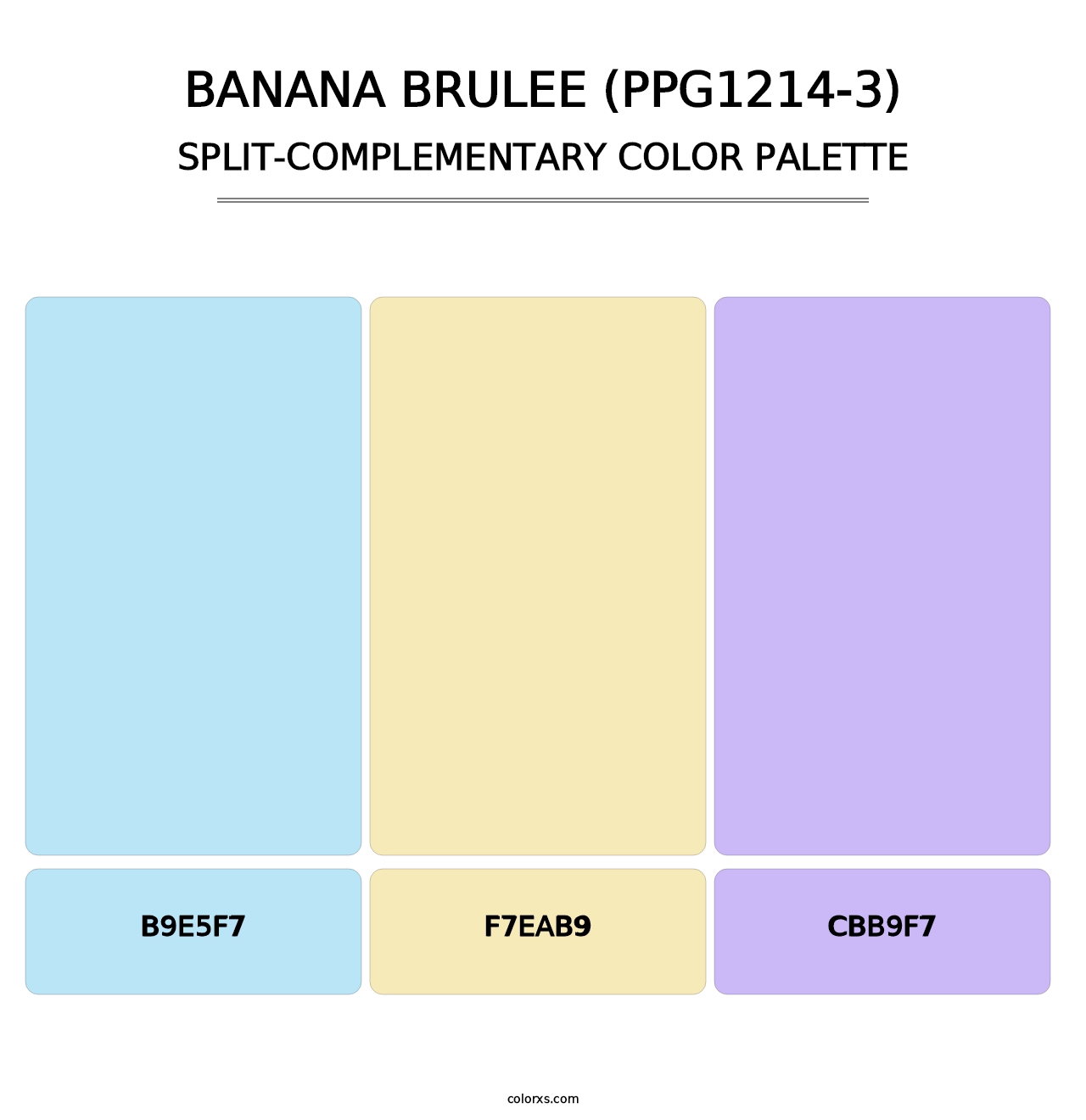 Banana Brulee (PPG1214-3) - Split-Complementary Color Palette